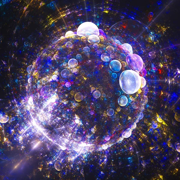 Planeta esférico de burbujas. Mundo maravilloso . — Foto de Stock