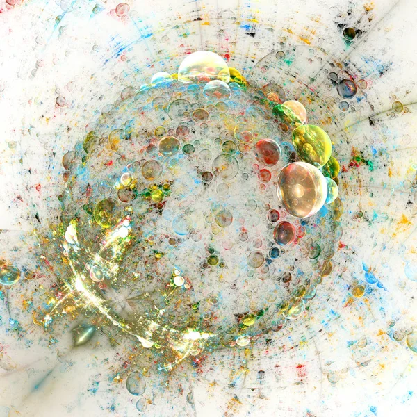Sferische planeet van bubbels. Wondere wereld. — Stockfoto