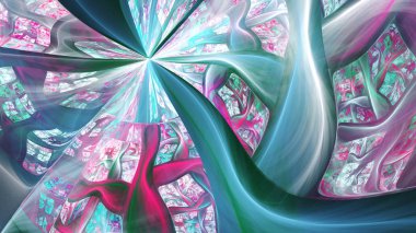 Soyut eğrileri. Egzotik bitki sapları.