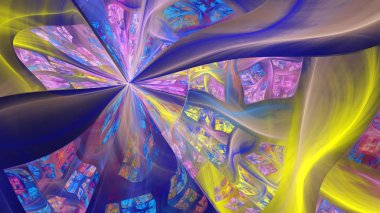 Soyut eğrileri. Egzotik bitki sapları.