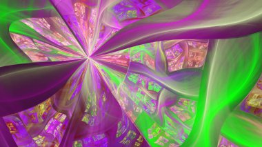 Soyut eğrileri. Egzotik bitki sapları.