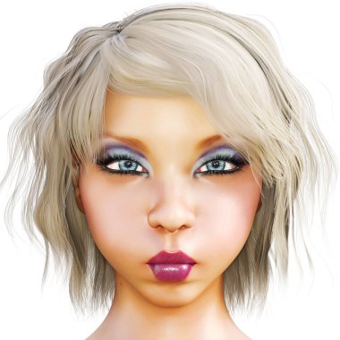 Oldukça şık kadın duygusal portre.