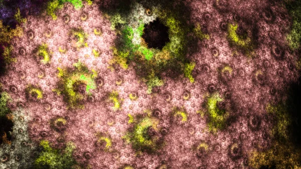 Egzotyczne komórek pod mikroskopem. Kratery innej planety. — Zdjęcie stockowe