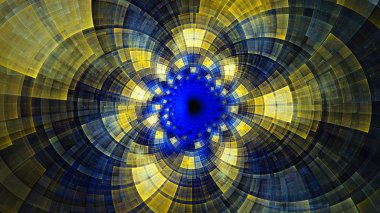 Sonsuzluk. Renkli daireler ve spiraller. Radyasyon. 