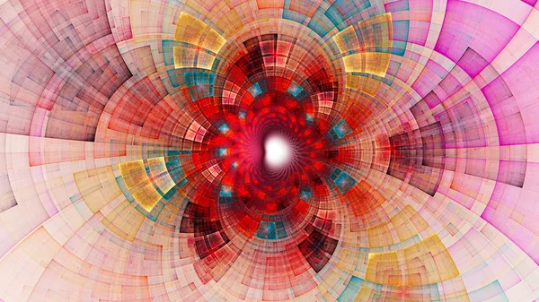 Infinito. Cerchi colorati e spirali. Radiazioni . — Foto Stock