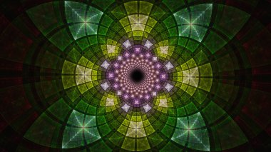 Geometrik desenler. Renkli resimler. 3D gerçeküstü illüstrasyon. Kutsal geometri. Gizemli psychedelic gevşeme desen. Fraktal Soyut doku. Dijital sanat grafik Astroloji magic