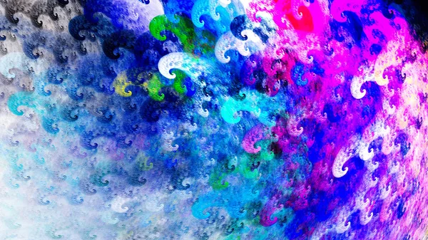 Вітряні Хвилі Кучері Буря Море Сюрреалістична Ілюстрація Священна Геометрія Таємничий — стокове фото
