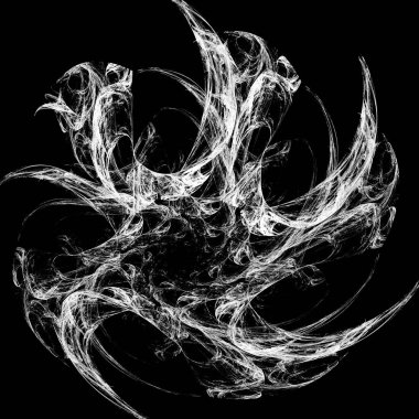 3D gerçeküstü siyah ve beyaz resim. Kutsal geometri. Gizemli psychedelic gevşeme desen. Fraktal soyut doku. Dijital sanat grafik Astroloji magic