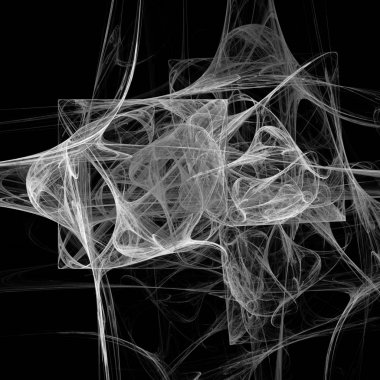 Siyah ve beyaz fraktal.