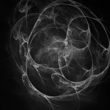 Siyah ve beyaz fraktal.