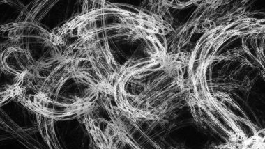 Siyah ve beyaz fraktal.