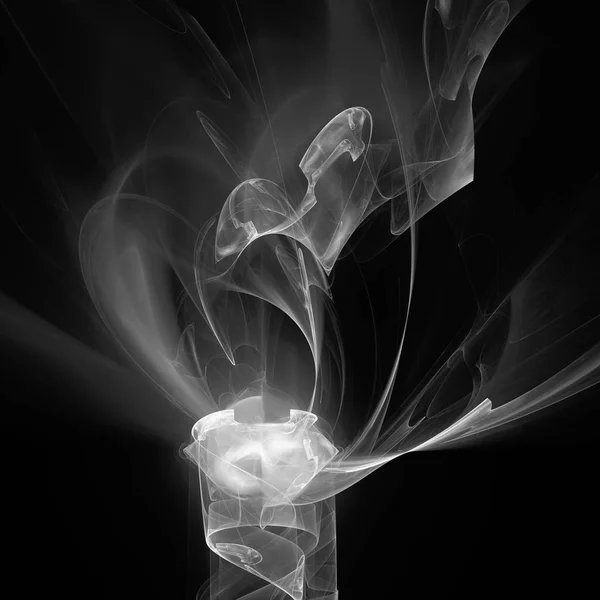 Czarno-białe Fraktal. — Zdjęcie stockowe