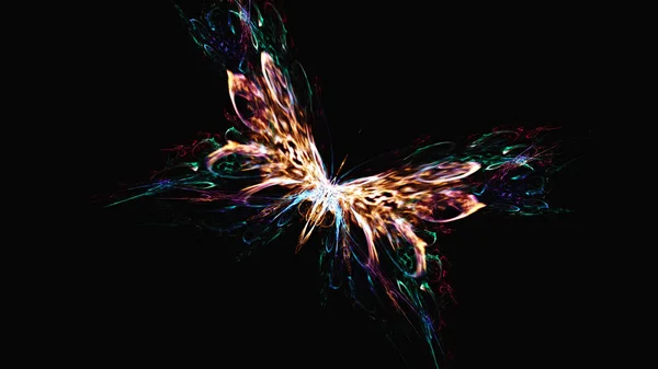 Neon Schmetterling Künstlerisches Wasserspritzen Surreale Illustration Heilige Geometrie Mysteriöse Psychedelische — Stockfoto