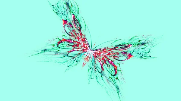 Неоновая Бабочка Художественный Брызг Воды Сюрреалистическая Иллюстрация Сакральная Геометрия Таинственная — стоковое фото