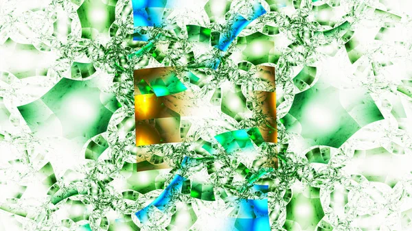 カオス。ガラスの破片。氷の結晶. — ストック写真