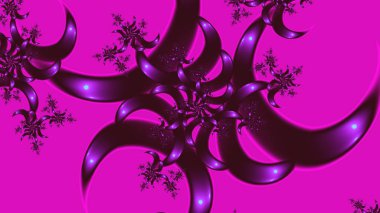 Hacimsel çiçekler. Renkli fantezi. 3D gerçeküstü illüstrasyon. Kutsal geometri. Gizemli psychedelic gevşeme desen. Fraktal soyut doku. Dijital sanat grafik Astroloji magic