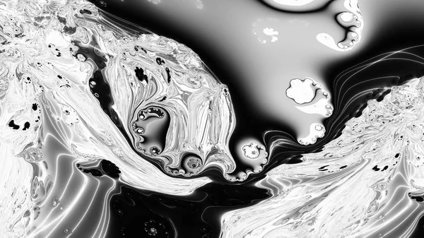 水彩画 在水面上的油渍 的超现实插画 神的几何学 神秘的迷幻放松模式 分形抽象肌理 数字艺术作品图形占星学魔术 — 图库照片
