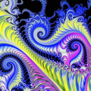 Peri orman. Çok renkli bukleler. Neural ağ.