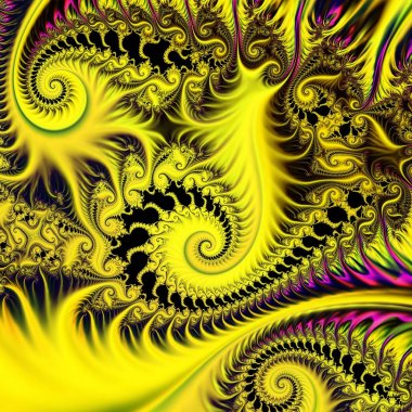 Peri orman. Çok renkli bukleler. Neural ağ.