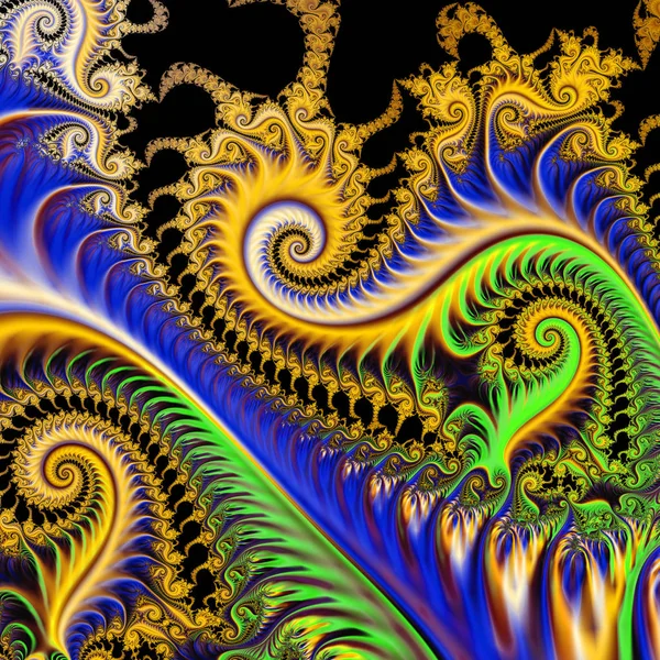 Peri orman. Çok renkli bukleler. Neural ağ.