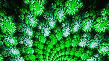 Çiçek fan. Mercan. Gökada kümesi döndürme.