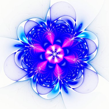 Parlak parlak ışık. Neon kızdırma. 3D gerçeküstü illüstrasyon. Kutsal geometri. Gizemli psychedelic gevşeme desen. Fraktal soyut doku. Dijital sanat grafik Astroloji magic