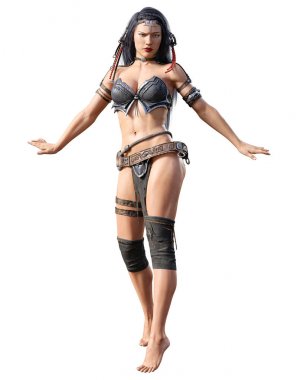 Savaşçı amazon kadını.