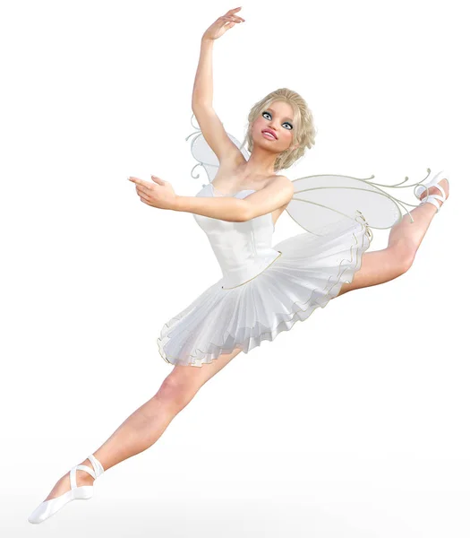 3D балерина с крыльями . — стоковое фото