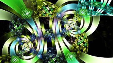 Renkli kurdela titreşim.