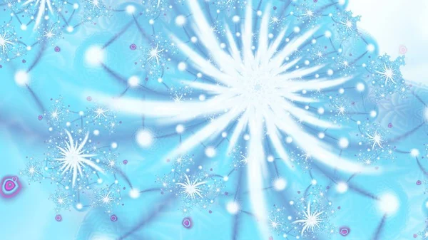 Magische sneeuwvlokken. Bloem patroon blauwe tinten. — Stockfoto