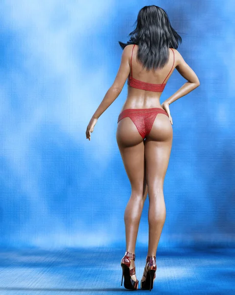 Yüksek melez kız iç çamaşırı.