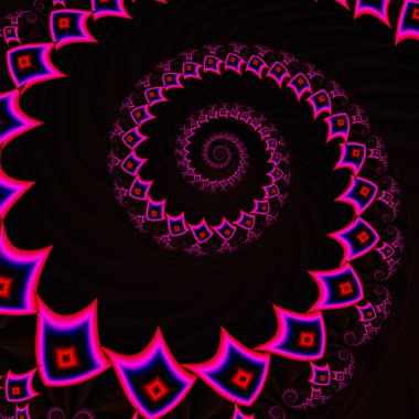 Sonsuz sarmal. 3D gerçeküstü illüstrasyon.