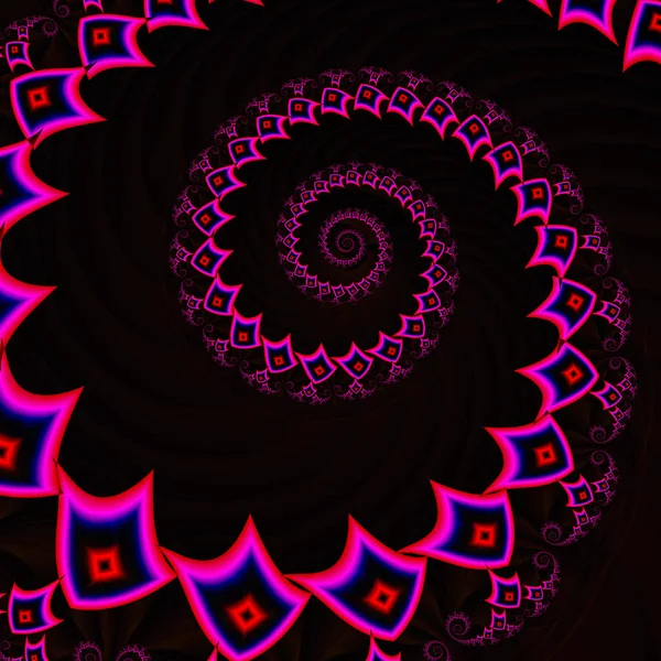Spirale infinita. Illustrazione surreale 3D . — Foto Stock