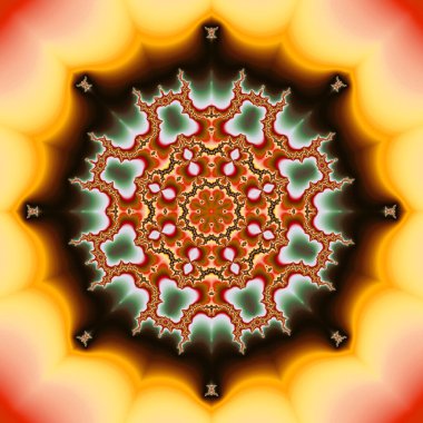 Parlak küre içinde desenleri ile. 3D gerçeküstü illüstrasyon. Kutsal geometri. Gizemli psychedelic gevşeme desen. Fraktal Soyut doku. Dijital sanat grafik Astroloji magic