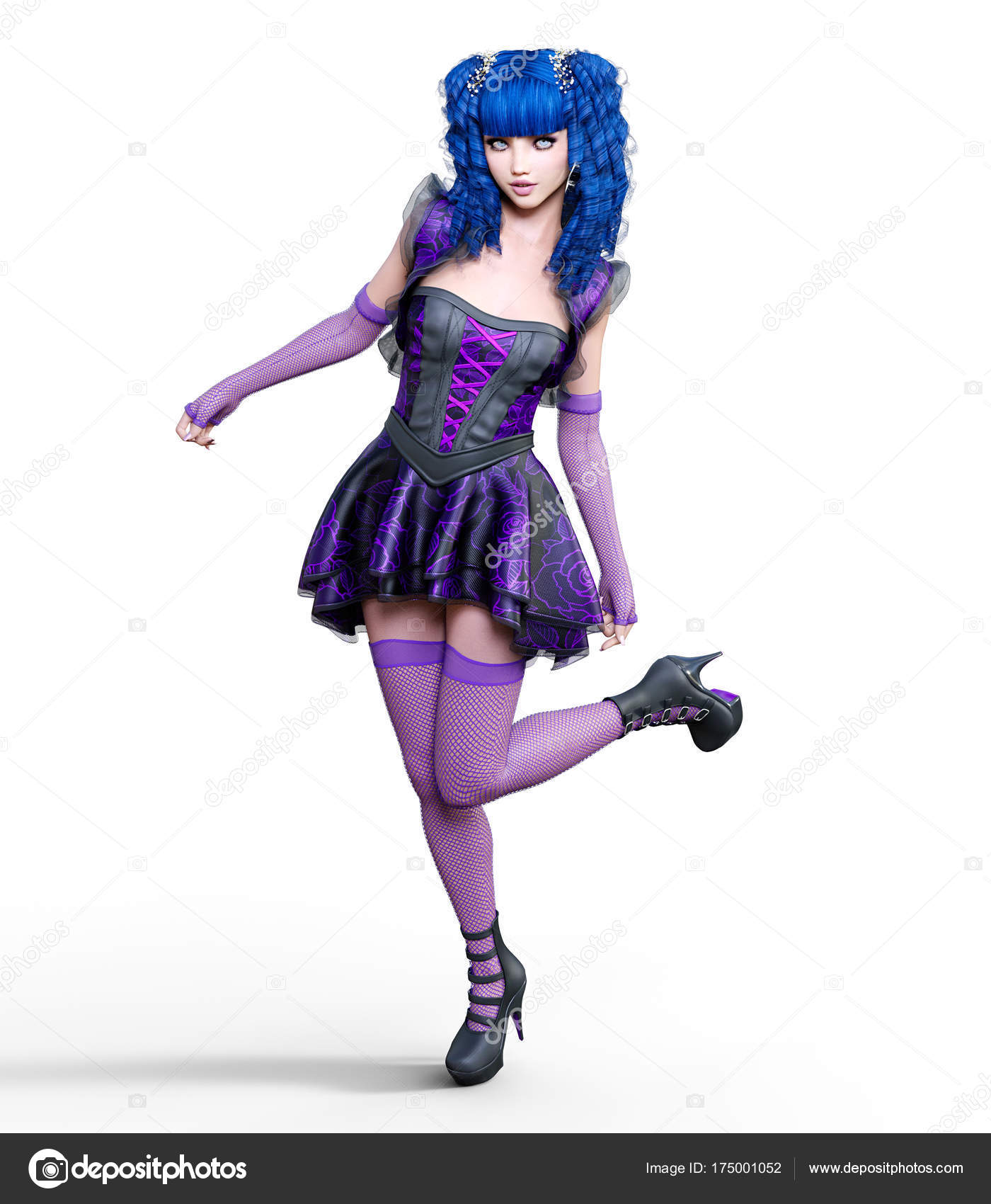 Young Beautiful Girl Doll Face Posing Photo Shoot Short Light