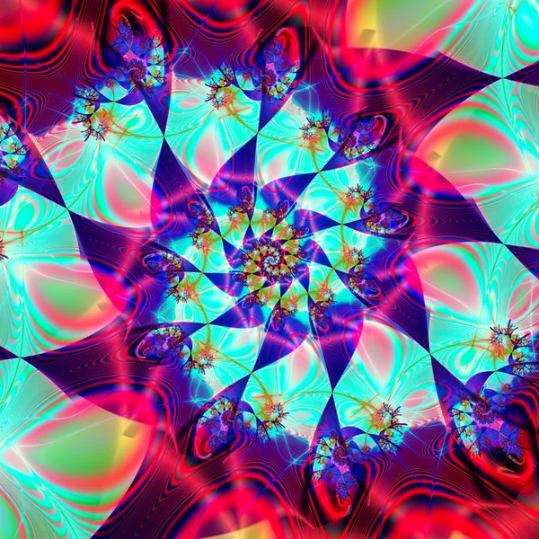 Sinfonía Colorida Espiral Del Espacio Ilustración Surrealista Geometría Sagrada Misterioso — Foto de Stock