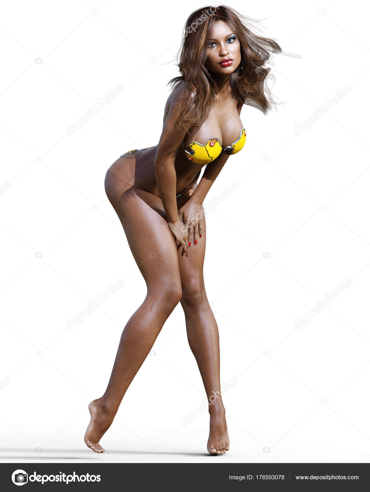 Tall Sexy Woman Minimalist Futuristic Lingerie Metal Bra Panties Conceptual  Stock Photo by ©vlad-nikon 176593078