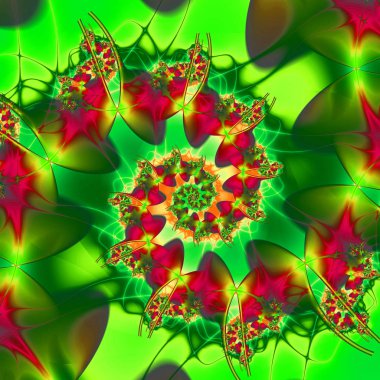 Renkli Senfoni. Sarmal alanı. 3D gerçeküstü illüstrasyon. Kutsal geometri. Gizemli psychedelic gevşeme desen. Fraktal soyut doku. Dijital sanat grafik Astroloji magic