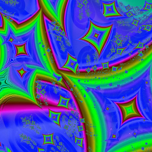 Patroon Van Abstracte Ruit Surrealistisch Illustratie Heilige Geometrie Mysterieuze Psychedelische — Stockfoto