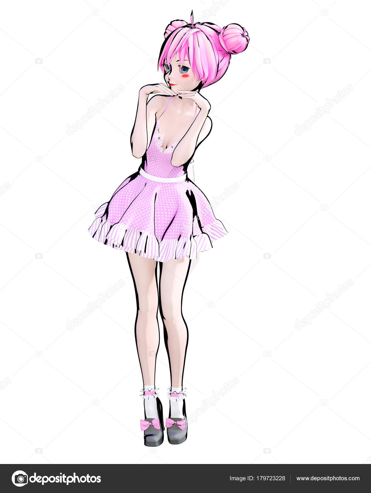 Menina sexy do Anime ilustração stock. Ilustração de desenho - 29362481