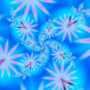 Soyut çiçek. Uçan yıldız. 3D gerçeküstü illüstrasyon. Kutsal geometri. Gizemli psychedelic gevşeme desen. Fraktal soyut doku. Dijital sanat grafik Astroloji magic