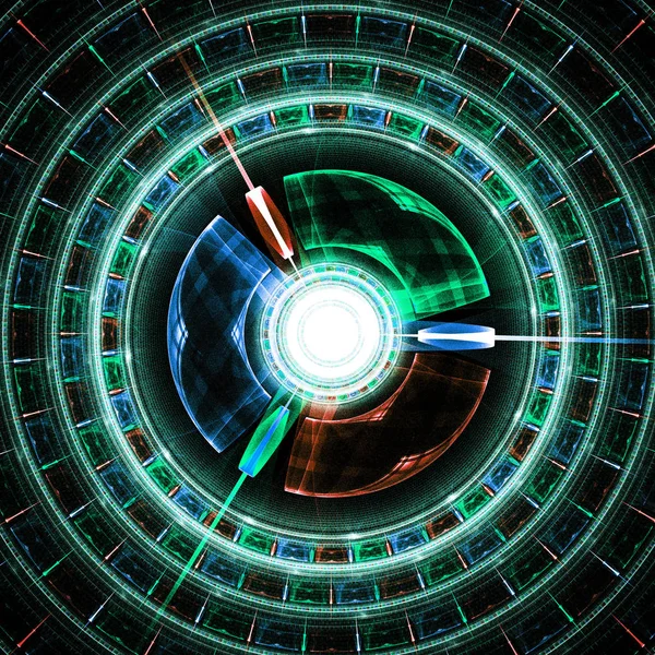 Mistik Portal Zaman Evren Kapısı Gerçeküstü Illüstrasyon Kutsal Geometri Gizemli — Stok fotoğraf
