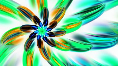 Bahar çiçek senfonisi. Boya çizim. 3D gerçeküstü illüstrasyon. Kutsal geometri. Gizemli psychedelic gevşeme desen. Fraktal Soyut doku. Dijital sanat grafik Astroloji magic