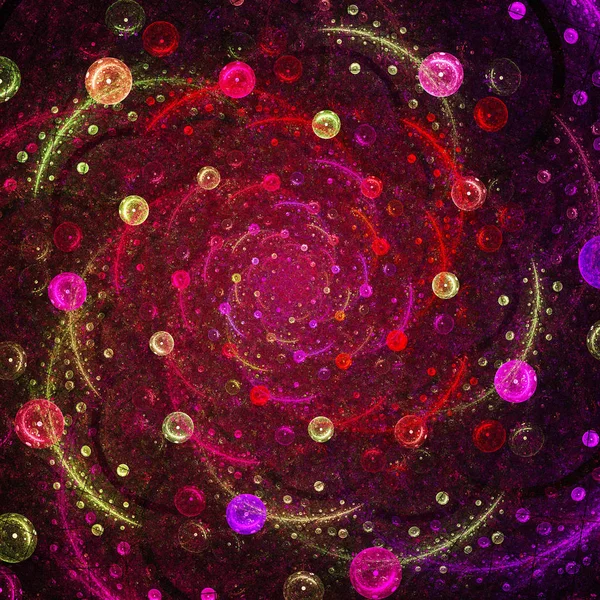 Рождение Вселенной Галактика Пузыря Вращения Сюрреалистическая Иллюстрация Сакральная Геометрия Таинственная — стоковое фото