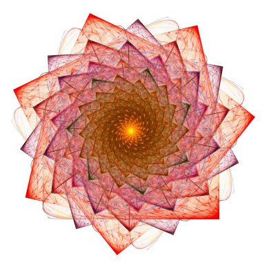Cabbalistic yıldız. Çokgenler dönme. 3D gerçeküstü illüstrasyon. Kutsal geometri. Gizemli psychedelic gevşeme desen. Fraktal soyut doku. Dijital sanat grafik Astroloji magic