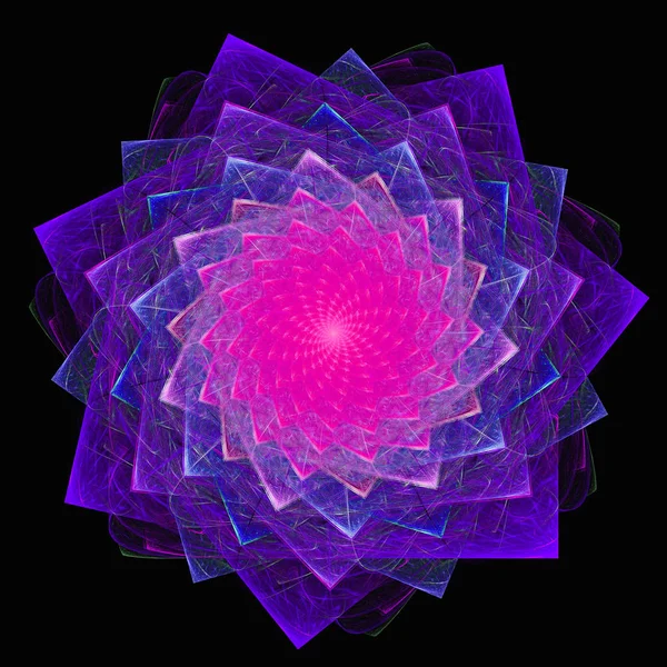 Estrela Cabalística Rotação Polígonos Ilustração Surreal Geometria Sagrada Padrão Relaxamento — Fotografia de Stock