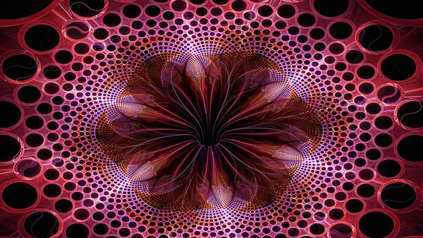 World Looking Glass Kaleidoscope Time Surreal Illustration Sacred Geometry Mysterious — Stock Photo, Image