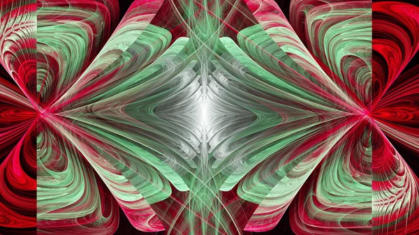 世界通过看玻璃 万花筒时间 超现实主义插图 神圣的几何学 神秘的迷幻放松模式 分形抽象纹理 数码艺术品图形占星术魔术 — 图库照片