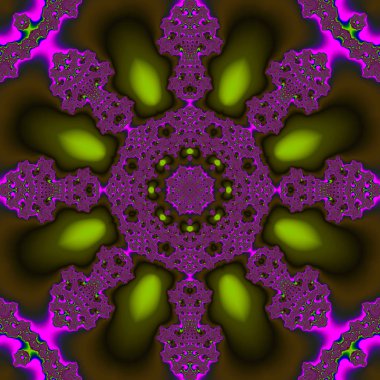 Mandala. 3D gerçeküstü illüstrasyon. Kutsal geometri. Gizemli psychedelic gevşeme desen. Fraktal soyut doku. Dijital sanat grafik Astroloji magic