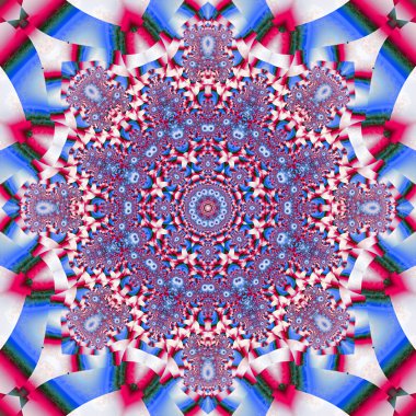 Mandala. 3D gerçeküstü illüstrasyon. Kutsal geometri. Gizemli psychedelic gevşeme desen. Fraktal soyut doku. Dijital sanat grafik Astroloji magic